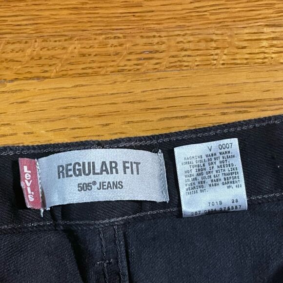 Levi Regular Fit 505 Men’s Jeans Black 40x32 NWT - Picture 5 of 9